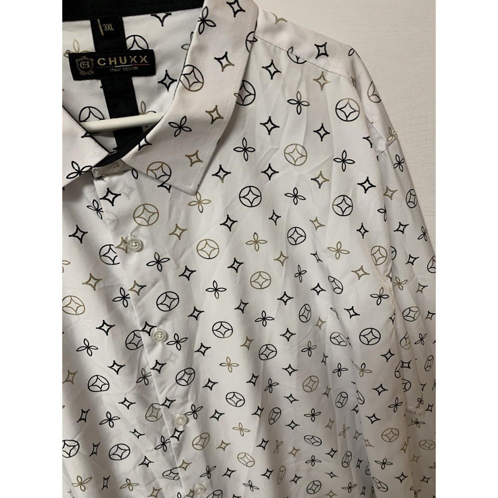 CHUXX Dress Shirt Mens Size 3XL Italian Design Long Sleeve Button Lightweight - Picture 5 of 14